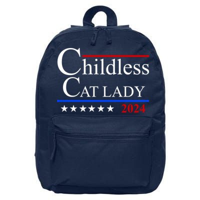 Childless Cat Lady 2024 Funny Kamala Harris 16 in Basic Backpack
