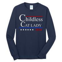 Childless Cat Lady 2024 Funny Kamala Harris Tall Long Sleeve T-Shirt