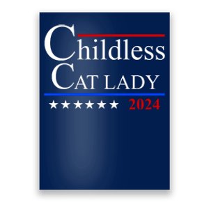 Childless Cat Lady 2024 Funny Kamala Harris Poster