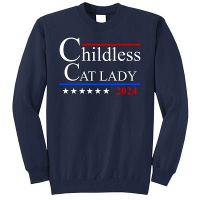 Childless Cat Lady 2024 Funny Kamala Harris Tall Sweatshirt