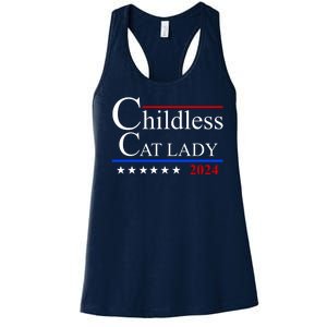 Childless Cat Lady 2024 Funny Kamala Harris Women's Racerback Tank