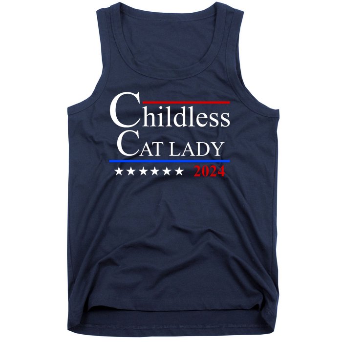 Childless Cat Lady 2024 Funny Kamala Harris Tank Top