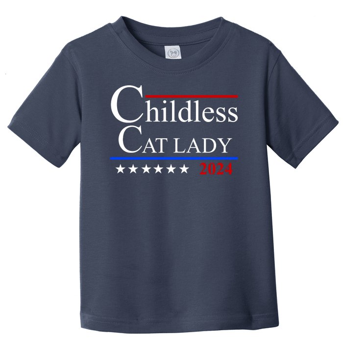 Childless Cat Lady 2024 Funny Kamala Harris Toddler T-Shirt