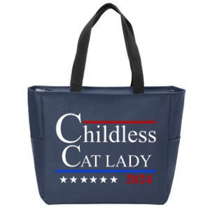 Childless Cat Lady 2024 Funny Kamala Harris Zip Tote Bag