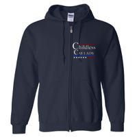 Childless Cat Lady 2024 Funny Kamala Harris Full Zip Hoodie