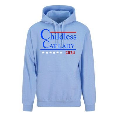 Childless Cat Lady 2024 Funny Kamala Harris Unisex Surf Hoodie