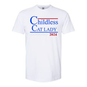 Childless Cat Lady 2024 Funny Kamala Harris Softstyle® CVC T-Shirt