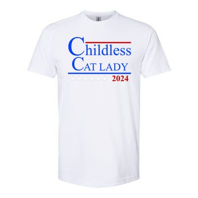 Childless Cat Lady 2024 Funny Kamala Harris Softstyle® CVC T-Shirt