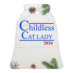 Childless Cat Lady 2024 Funny Kamala Harris Ceramic Bell Ornament