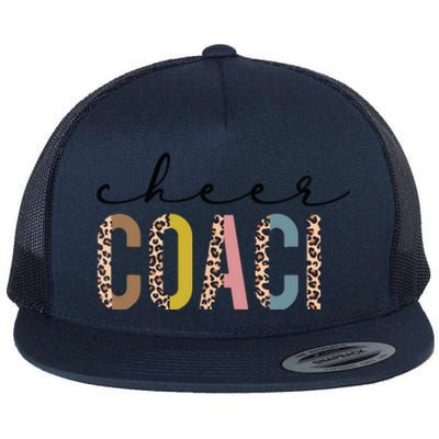 Cheer Coach Leopard Cheerleading Props Cute Cheer For Coach Flat Bill Trucker Hat