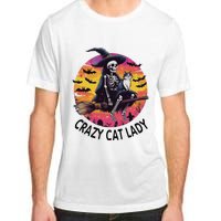 Crazy Cat Lady Funny Witch Halloween Spooky Adult ChromaSoft Performance T-Shirt