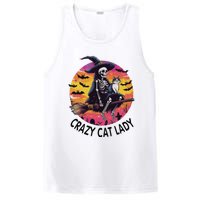 Crazy Cat Lady Funny Witch Halloween Spooky PosiCharge Competitor Tank