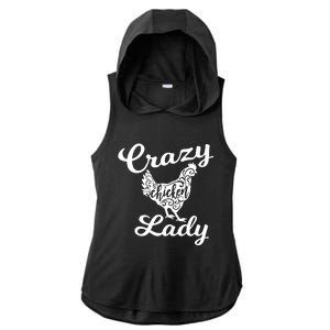 Crazy Chicken Lady Ladies PosiCharge Tri-Blend Wicking Draft Hoodie Tank