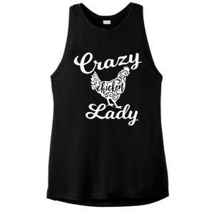 Crazy Chicken Lady Ladies PosiCharge Tri-Blend Wicking Tank