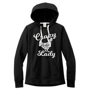 Crazy Chicken Lady Women's Fleece Hoodie