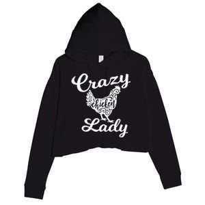 Crazy Chicken Lady Crop Fleece Hoodie