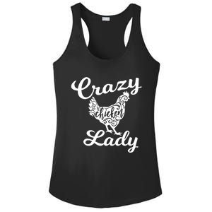 Crazy Chicken Lady Ladies PosiCharge Competitor Racerback Tank