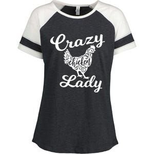 Crazy Chicken Lady Enza Ladies Jersey Colorblock Tee