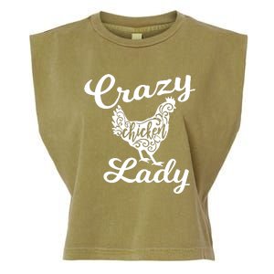 Crazy Chicken Lady Garment-Dyed Women's Muscle Tee