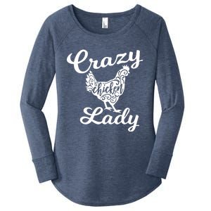 Crazy Chicken Lady Women's Perfect Tri Tunic Long Sleeve Shirt