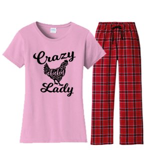 Crazy Chicken Lady Women's Flannel Pajama Set