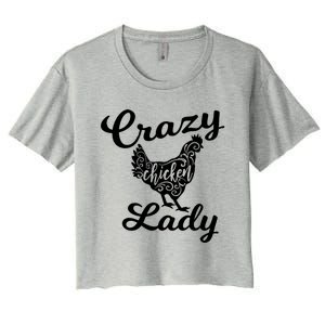 Crazy Chicken Lady Women's Crop Top Tee