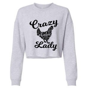 Crazy Chicken Lady Cropped Pullover Crew