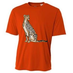 Cute Cheetah Lover Illustration Wild Cat Love Gift Cooling Performance Crew T-Shirt