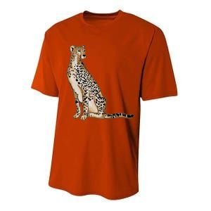 Cute Cheetah Lover Illustration Wild Cat Love Gift Performance Sprint T-Shirt