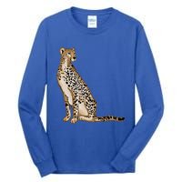 Cute Cheetah Lover Illustration Wild Cat Love Gift Tall Long Sleeve T-Shirt