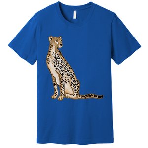 Cute Cheetah Lover Illustration Wild Cat Love Gift Premium T-Shirt