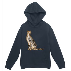 Cute Cheetah Lover Illustration Wild Cat Love Gift Urban Pullover Hoodie