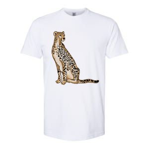 Cute Cheetah Lover Illustration Wild Cat Love Gift Softstyle CVC T-Shirt