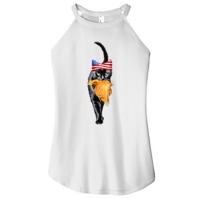 Childless Cat Lady With Trump Hair Vote Kamala Women’s Perfect Tri Rocker Tank