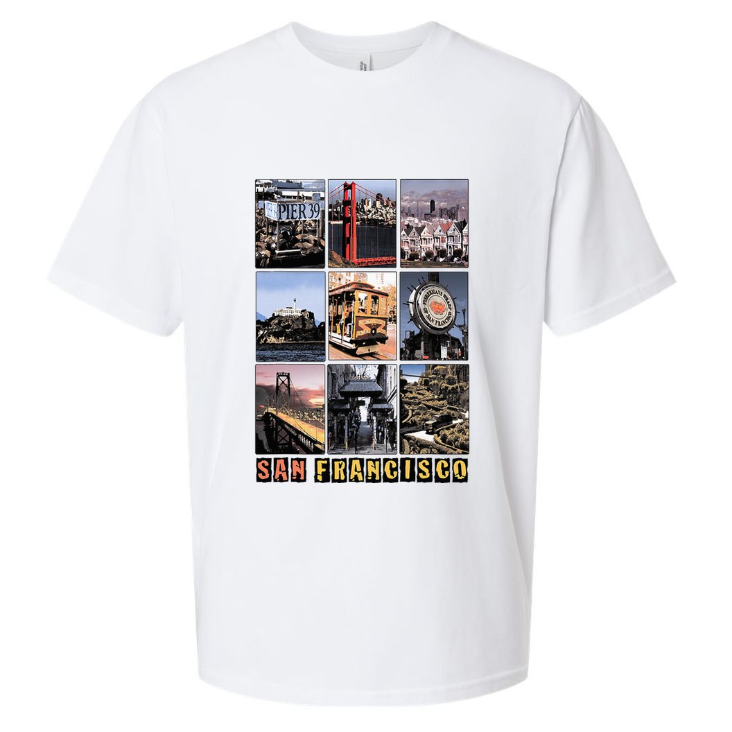 California Cali Life Los Angeles San Francisco Sueded Cloud Jersey T-Shirt