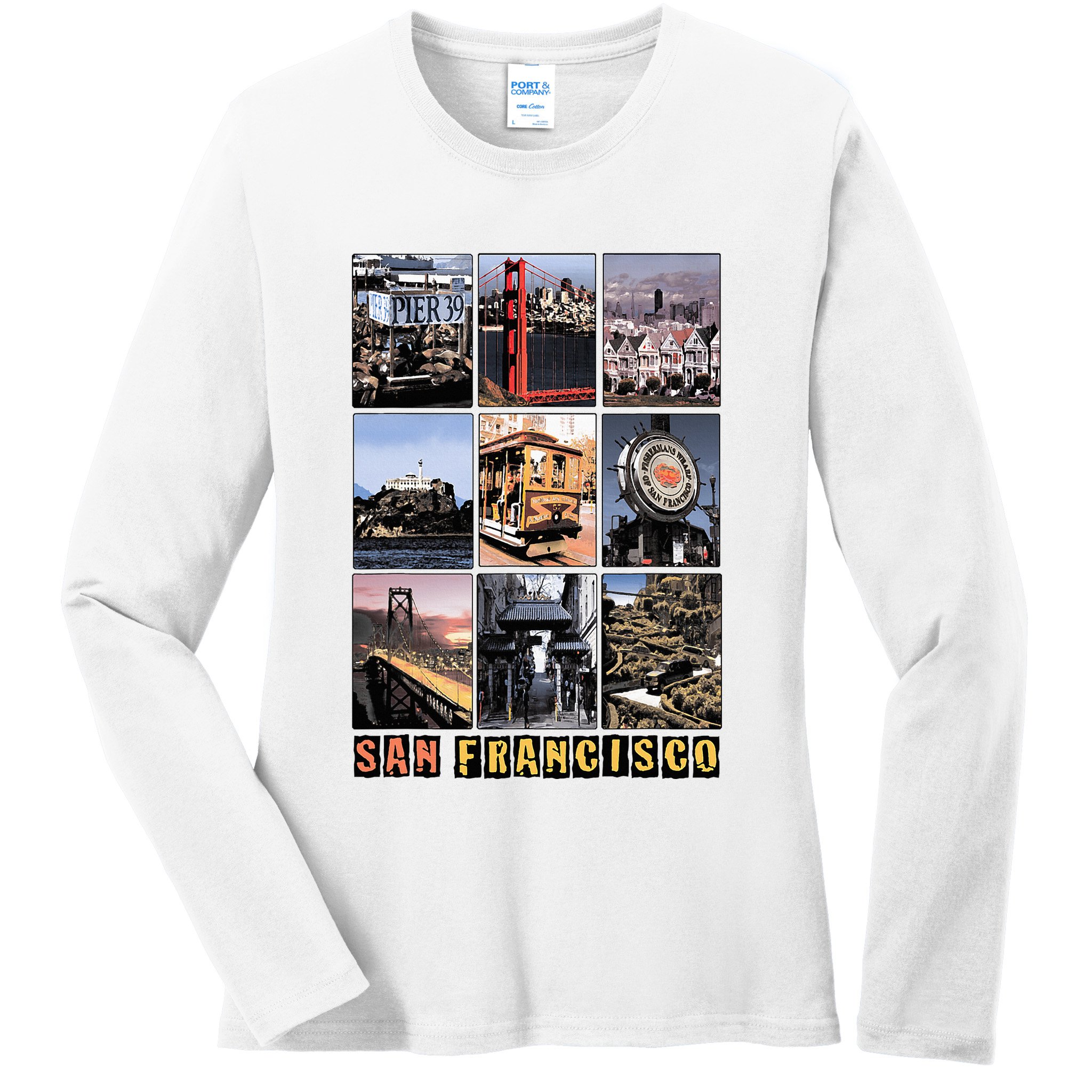 California Cali Life Los Angeles San Francisco Ladies Long Sleeve Shirt