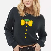 Clown Costume Lazy Diy Halloween Funny Horror Circus Party Funny Gift Cropped Pullover Crew