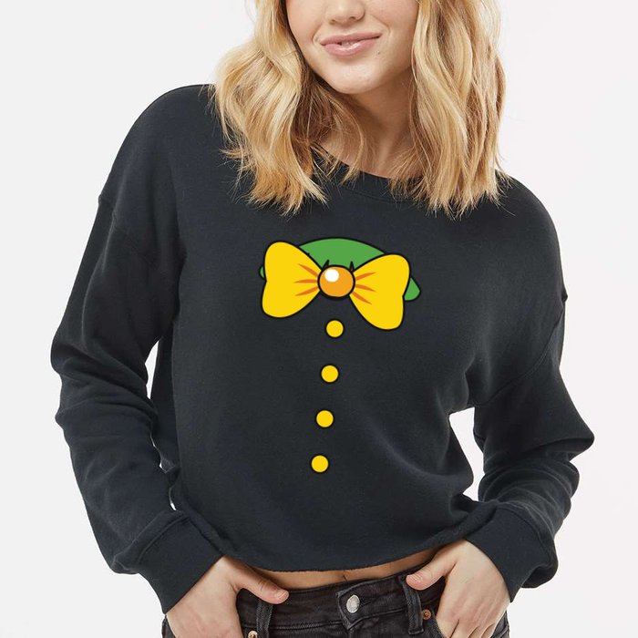 Clown Costume Lazy Diy Halloween Funny Horror Circus Party Funny Gift Cropped Pullover Crew