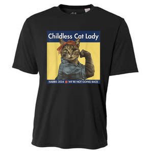 Childless Cat Lady Rosie The Riveter Ladies Voting Kamala Cooling Performance Crew T-Shirt