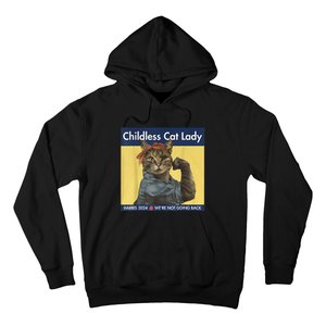 Childless Cat Lady Rosie The Riveter Ladies Voting Kamala Hoodie