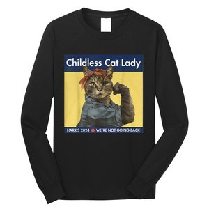 Childless Cat Lady Rosie The Riveter Ladies Voting Kamala Long Sleeve Shirt