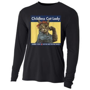 Childless Cat Lady Rosie The Riveter Ladies Voting Kamala Cooling Performance Long Sleeve Crew