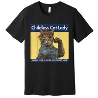 Childless Cat Lady Rosie The Riveter Ladies Voting Kamala Premium T-Shirt