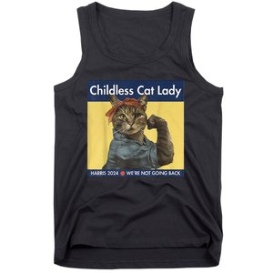 Childless Cat Lady Rosie The Riveter Ladies Voting Kamala Tank Top