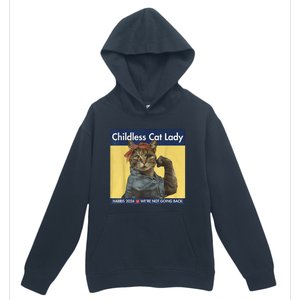 Childless Cat Lady Rosie The Riveter Ladies Voting Kamala Urban Pullover Hoodie