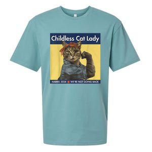 Childless Cat Lady Rosie The Riveter Ladies Voting Kamala Sueded Cloud Jersey T-Shirt