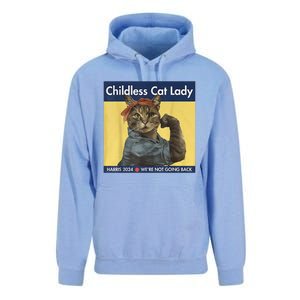 Childless Cat Lady Rosie The Riveter Ladies Voting Kamala Unisex Surf Hoodie