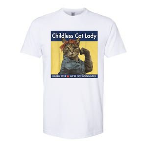 Childless Cat Lady Rosie The Riveter Ladies Voting Kamala Softstyle CVC T-Shirt