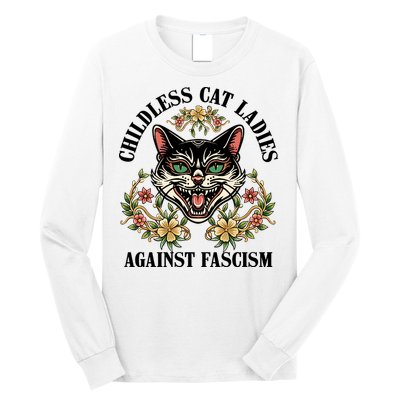 Childless Cat Ladies Against Fascism Long Sleeve Shirt
