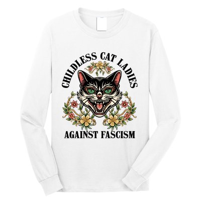 Childless Cat Ladies Against Fascism Long Sleeve Shirt